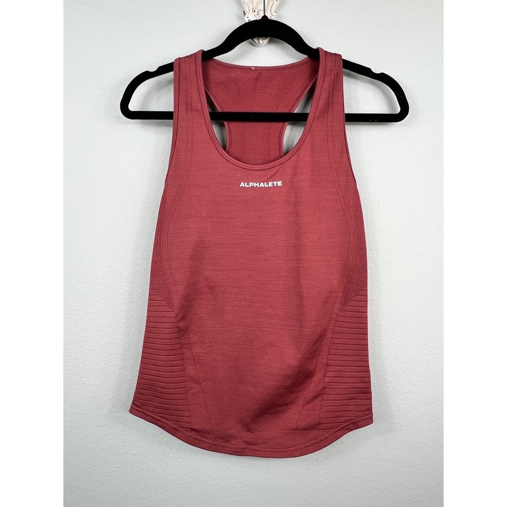 Alphalete Tank Top S Mauve Seamless Racerback Activewear Gym Fitness Top
